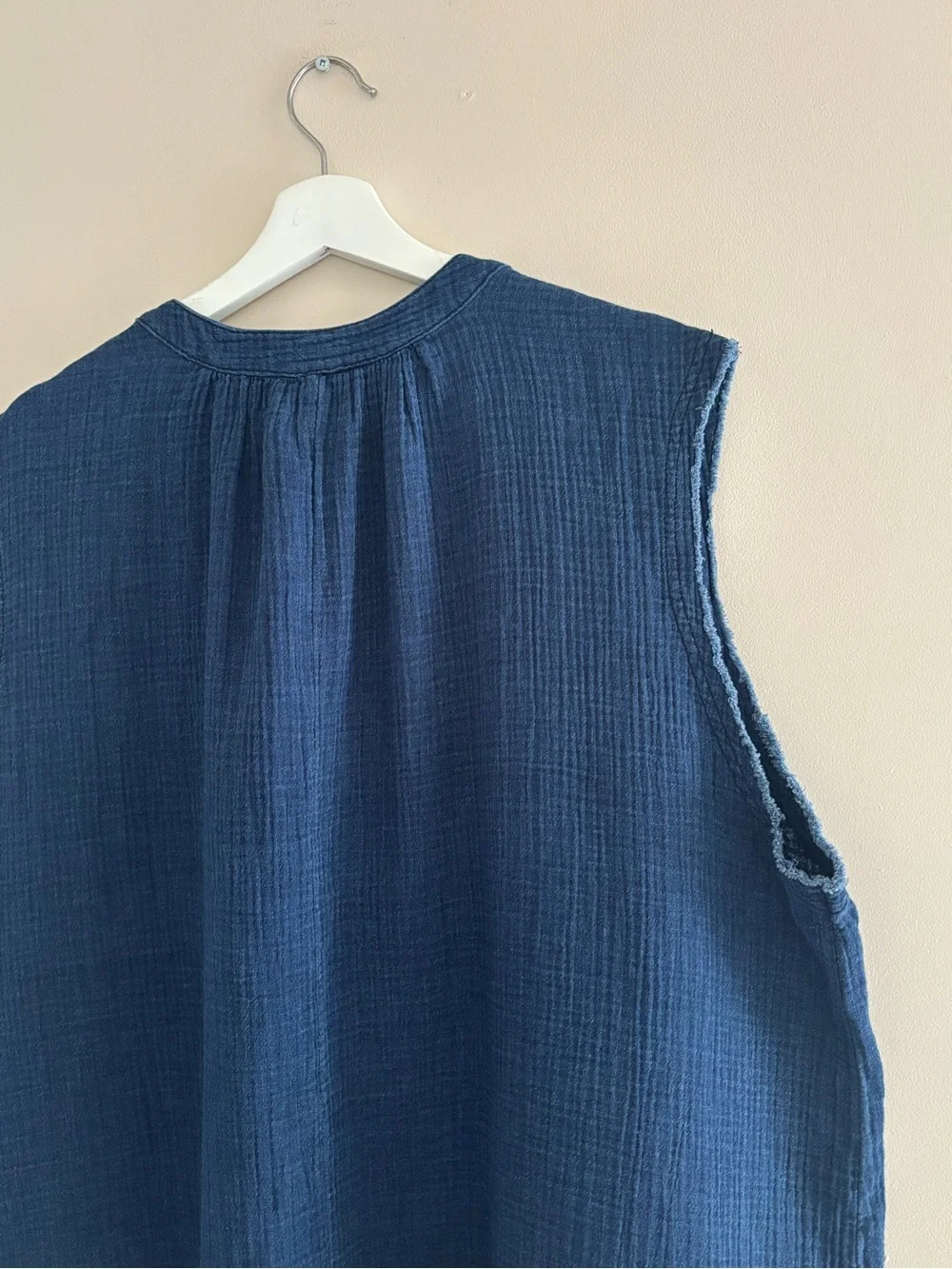NWT Joe Fresh Women’s Size 2X Dark Blue V-Neck Tank 100% Cotton Casual Top - Picture 9 of 16